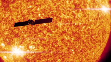 Satellit-Passiert-Sonne-In-Silhouette-4k